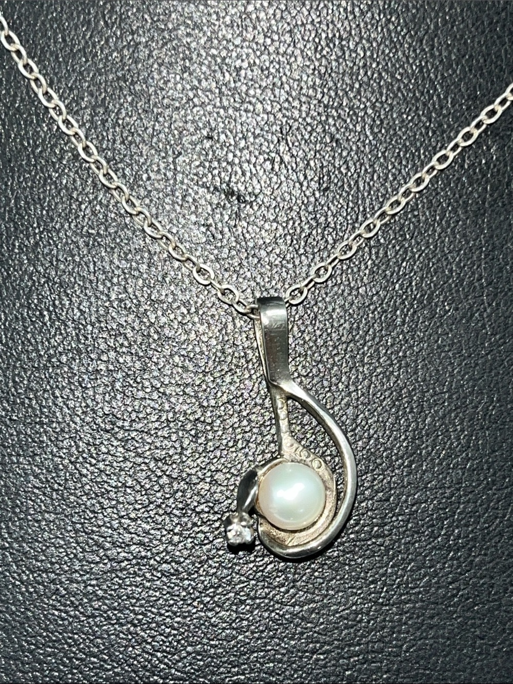 Vintage Sterling and Pearl Necklace